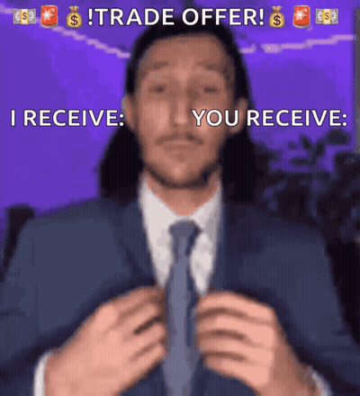 Man In Suit Making Face Maybe We Could Do A Trade GIF