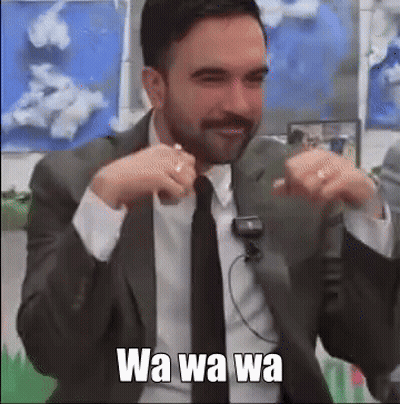 Man In Suit Making Funny Face Saying Wa Wa Wa GIF