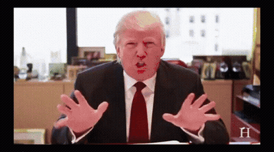 Man In Suit Making Funny Face With Letter H GIF