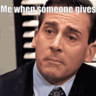 Man In Suit Making Sad Face Caption Me When Someone Gives GIF