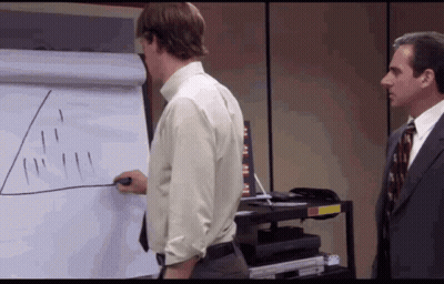Man In Suit Next To Man Drawing On Whiteboard GIF