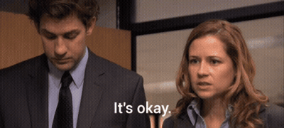 Man In Suit Next To Woman Saying It's Okay GIF