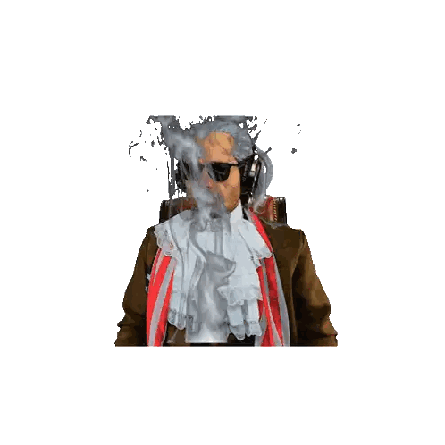 Man In Suit On Fire Screaming Sticker