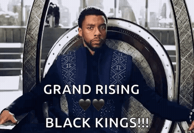Man In Suit On Throne Grand Rising Black Kings GIF