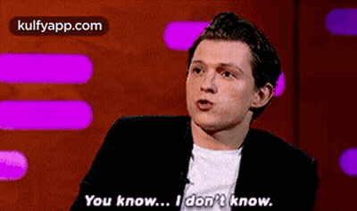 Man In Suit On TV Saying You Know I Don't Know GIF