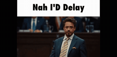Man In Suit Peace Sign Nah I'd Delay GIF