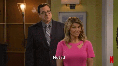Man In Suit, Pink Woman Says Not It GIF