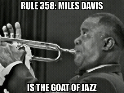 Man In Suit Playing Trumpet Rule 358 Miles Davis Is Jazz Goat GIF