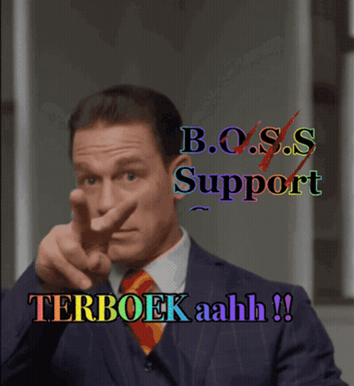 Man In Suit Pointing At B.O.S.S Support Group GIF