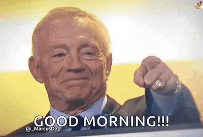 Man In Suit Pointing At Camera Saying Good Morning GIF
