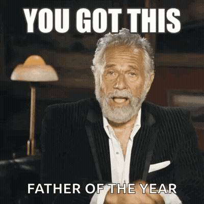 Man In Suit Pointing At Camera Saying You Got This Father Of The Year GIF