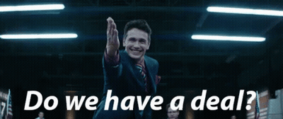 Man In Suit Pointing At Deal GIF