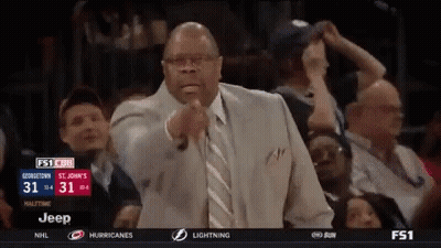 Man In Suit Pointing During Basketball GIF