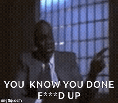 Man In Suit Pointing Gun Saying You Know You Done F'd Up GIF