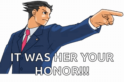 Man In Suit Pointing It Was Her Your Honor GIF