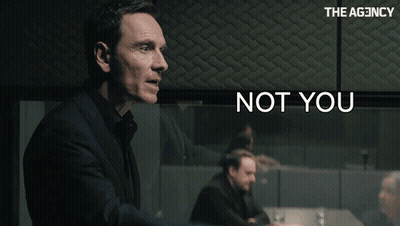 Man In Suit Pointing Saying Not You GIF