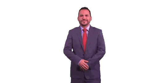 Man In Suit Pointing To Medical Logo Sticker
