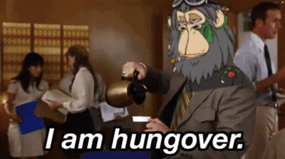 Man In Suit Pouring Coffee Saying I Am Hungover GIF