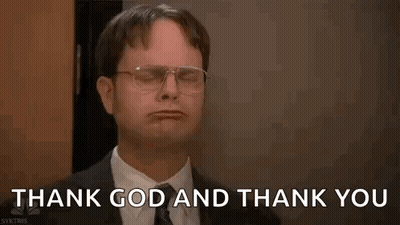 Man In Suit Raising Arms Saying Thank You GIF
