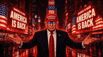 Man In Suit Red Hat America Is Back GIF