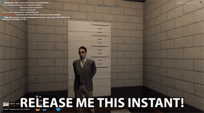 Man In Suit Release Me This Instant GIF