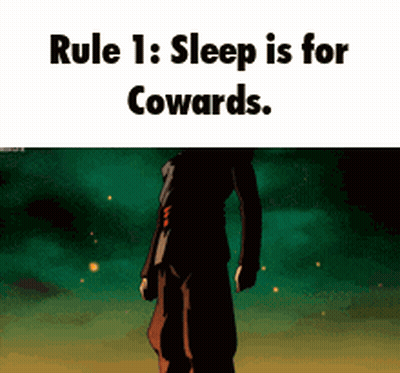 Man In Suit Rule 1 Sleep For Cowards GIF