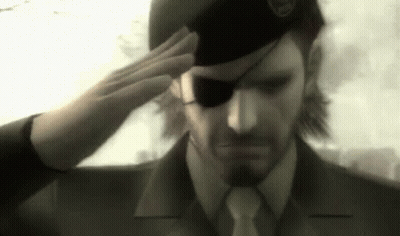 Man In Suit Saluting With Hat And Eye Patch GIF