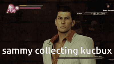 Man In Suit Sammy Collecting Kucbux GIF