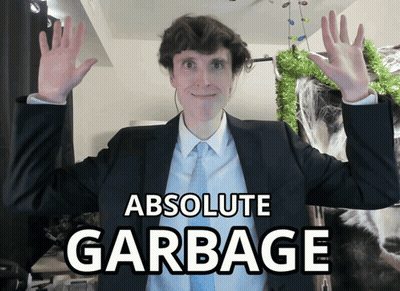 Man In Suit Saying Absolute Garbage GIF