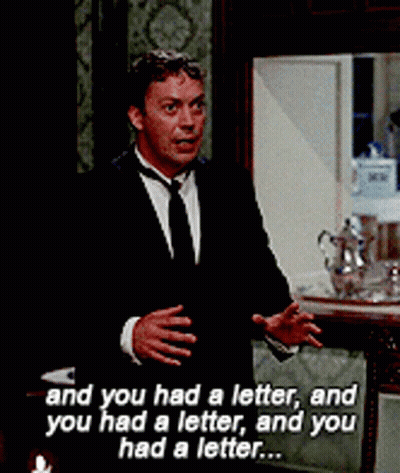 Man In Suit Saying And You Had A Letter GIF