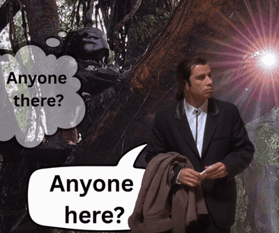 Man In Suit Saying Anyone There GIF