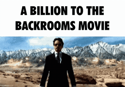 Man In Suit Saying Billion To Backrooms Movie GIF