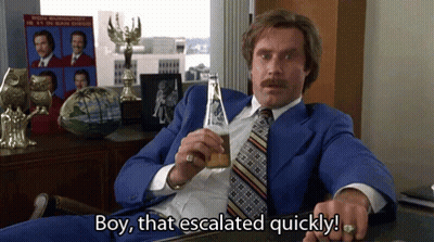 Man In Suit Saying Boy That Escalated Quickly GIF