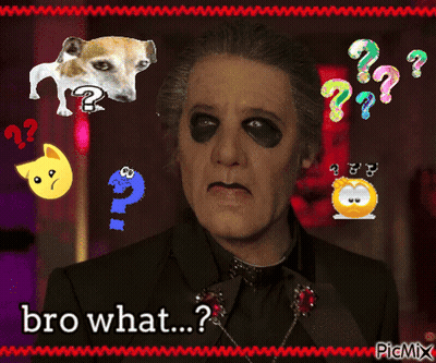 Man In Suit Saying Bro What Surrounded By Cartoon Characters GIF