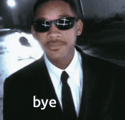 Man In Suit Saying Bye With Sunglasses GIF