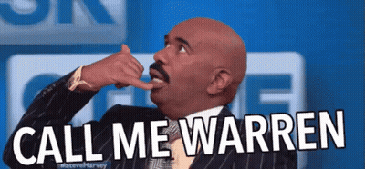 Man In Suit Saying Call Me Warren GIF