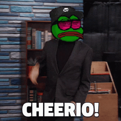 Man In Suit Saying Cheerio GIF