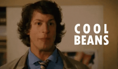 Man in Suit Saying Cool Beans