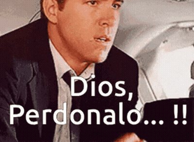 Man in Suit Saying Dios Perdondalo