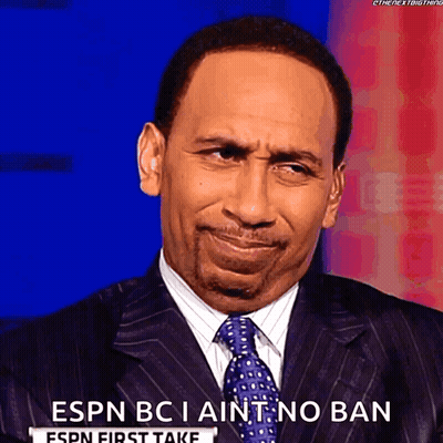 Man In Suit Saying ESPN BCI Ain't No Ban GIF