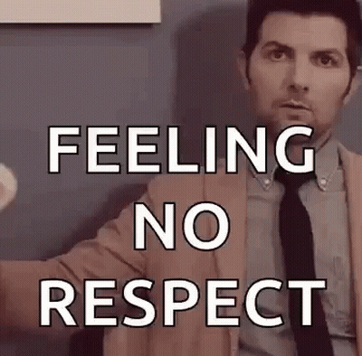 Man In Suit Saying Feeling No Respect GIF
