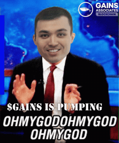 Man In Suit Saying Gains Is Pumping Oh My God GIF