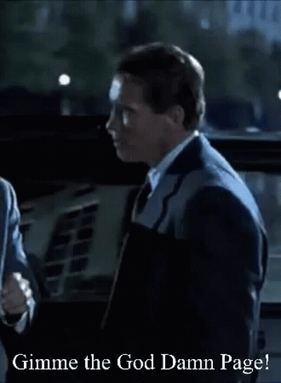 Man In Suit Saying Gimme The God Damn Page GIF