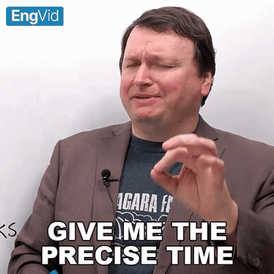 Man In Suit Saying Give Me The Precise Time GIF