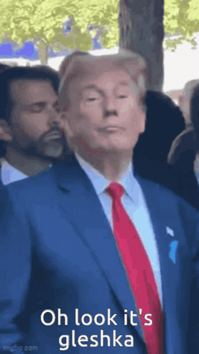 Man In Suit Saying Gleshka GIF