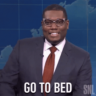 Man In Suit Saying Go To Bed GIF