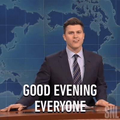 Man In Suit Saying Good Evening Everyone GIF