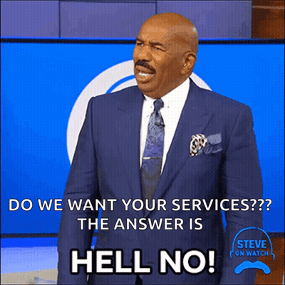 Man In Suit Saying Hell No GIF
