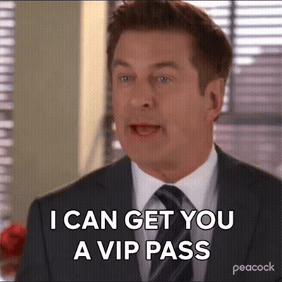 Man In Suit Saying I Can Get You A VIP Pass GIF