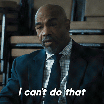 Man In Suit Saying I Can't Do That GIF